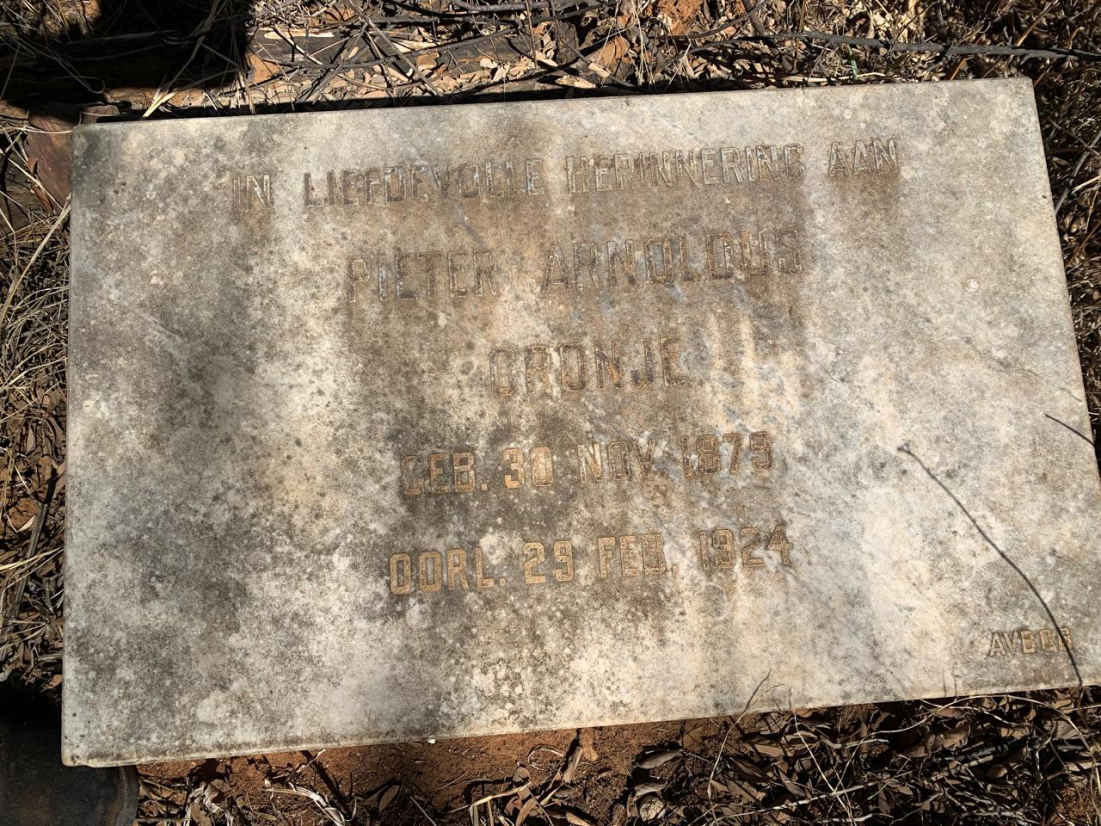 CRONJE Pieter Arnoldus 1875-1924