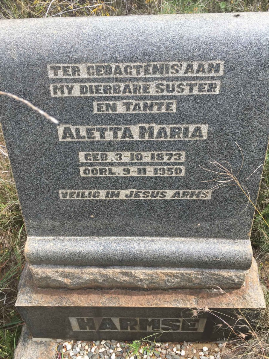HARMSE Aletta Maria 1873-1950