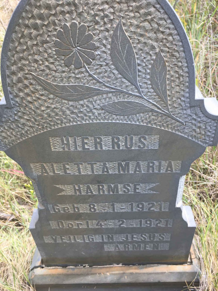 HARMSE Aletta Maria 1921-1921