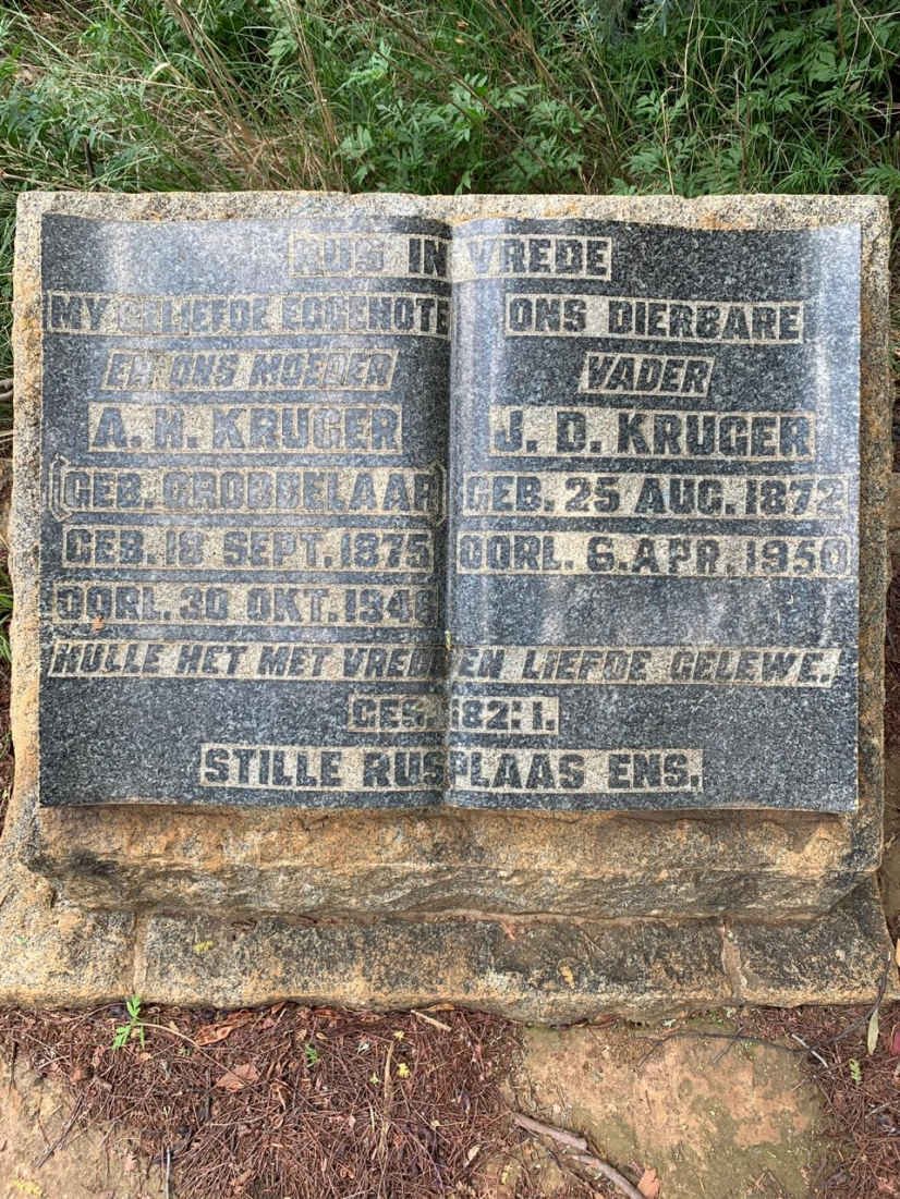 KRUGER J.D. 1872-1950 &amp; A.H. GROBBELAAR 1875-1946
