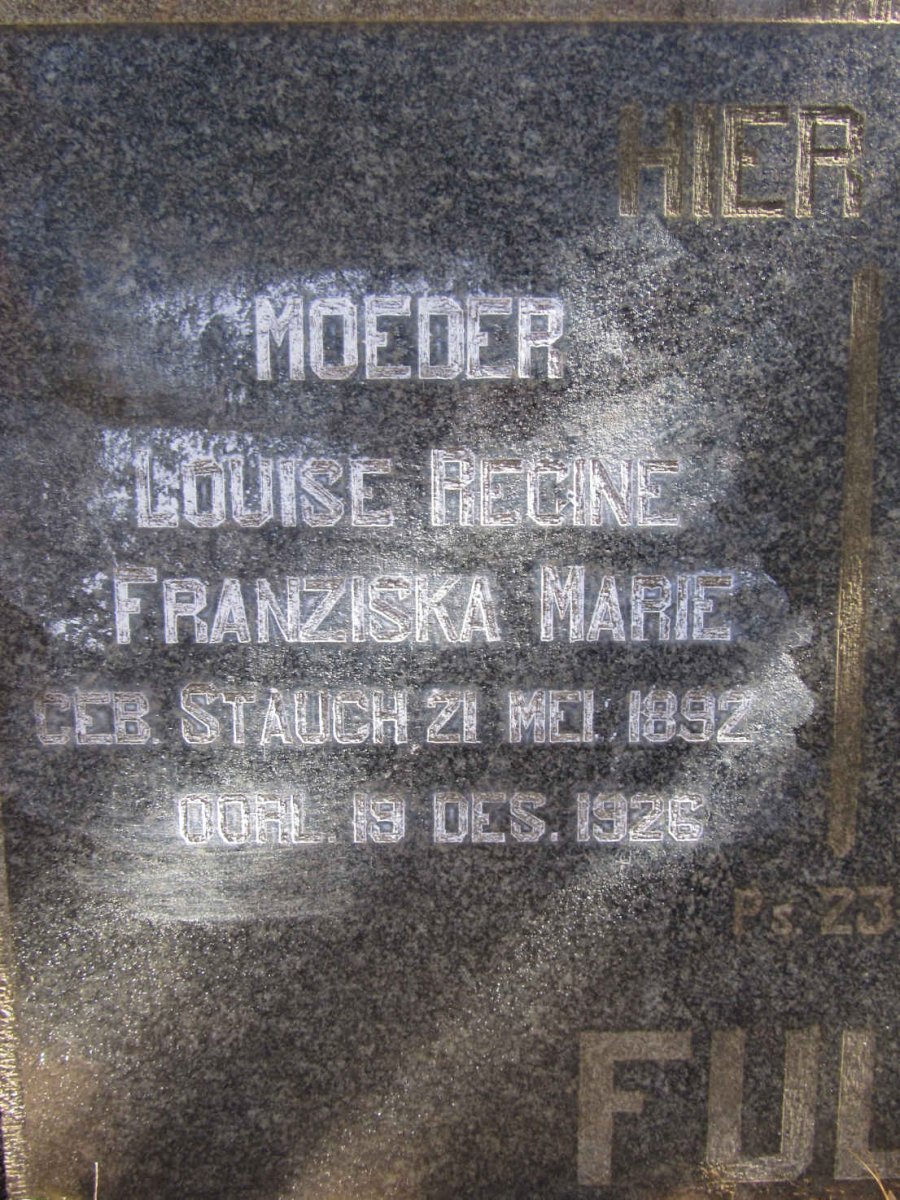 FULS Louise Regine Franziska Marie nee STAUCH 1892-1926
