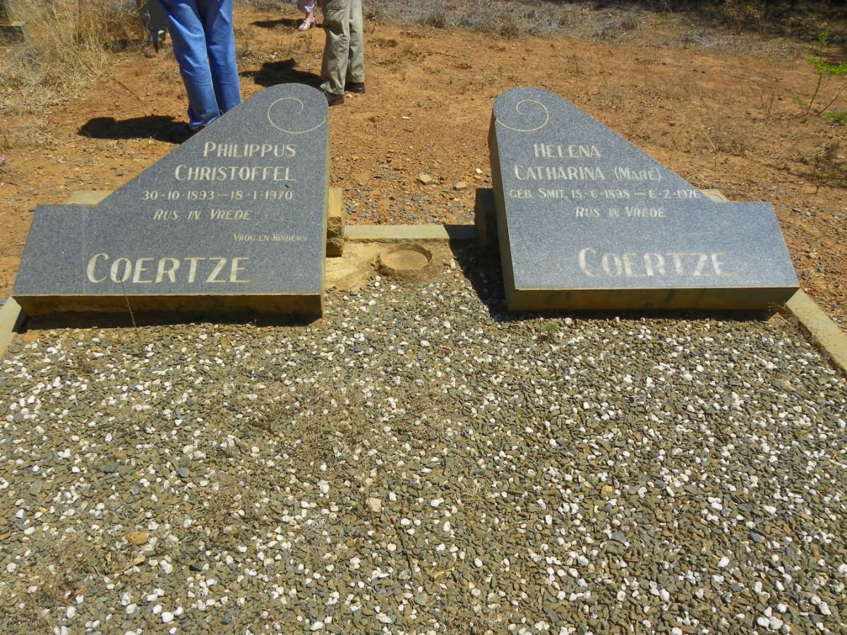 COERTZE Philippus Christoffel 1893-1970 &amp; Helena Catharina MARÉ nee SMIT 1898-1976