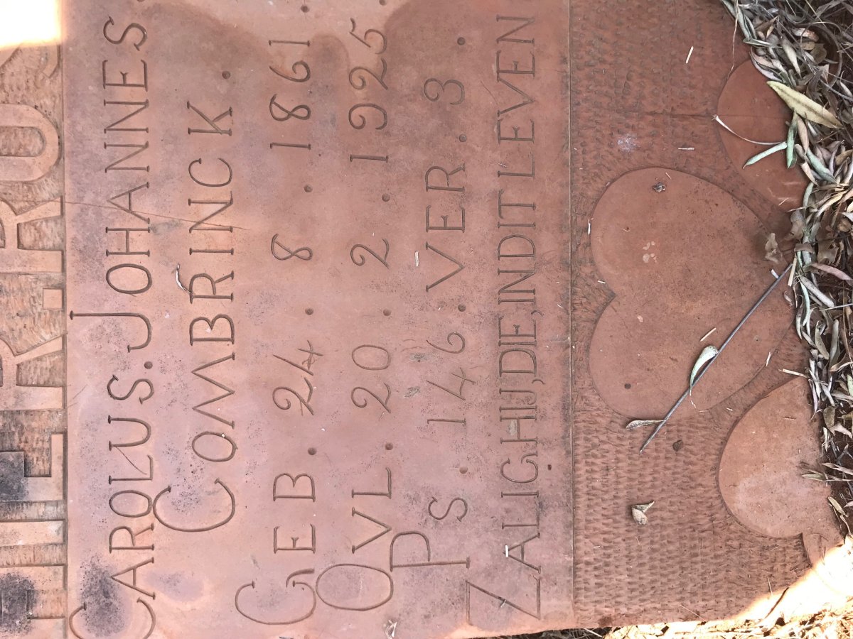 COMBRINCK Carolus Johannes 1861-1925