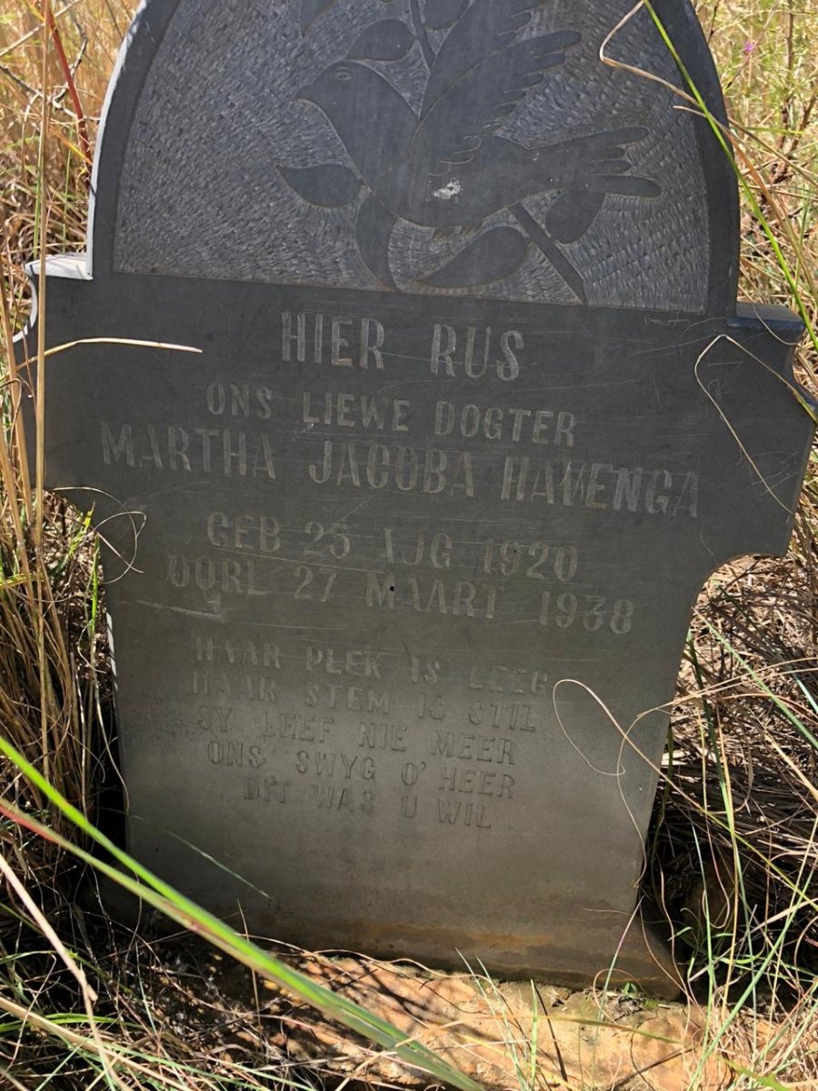 HAVENGA Martha Jacoba 1920-1938