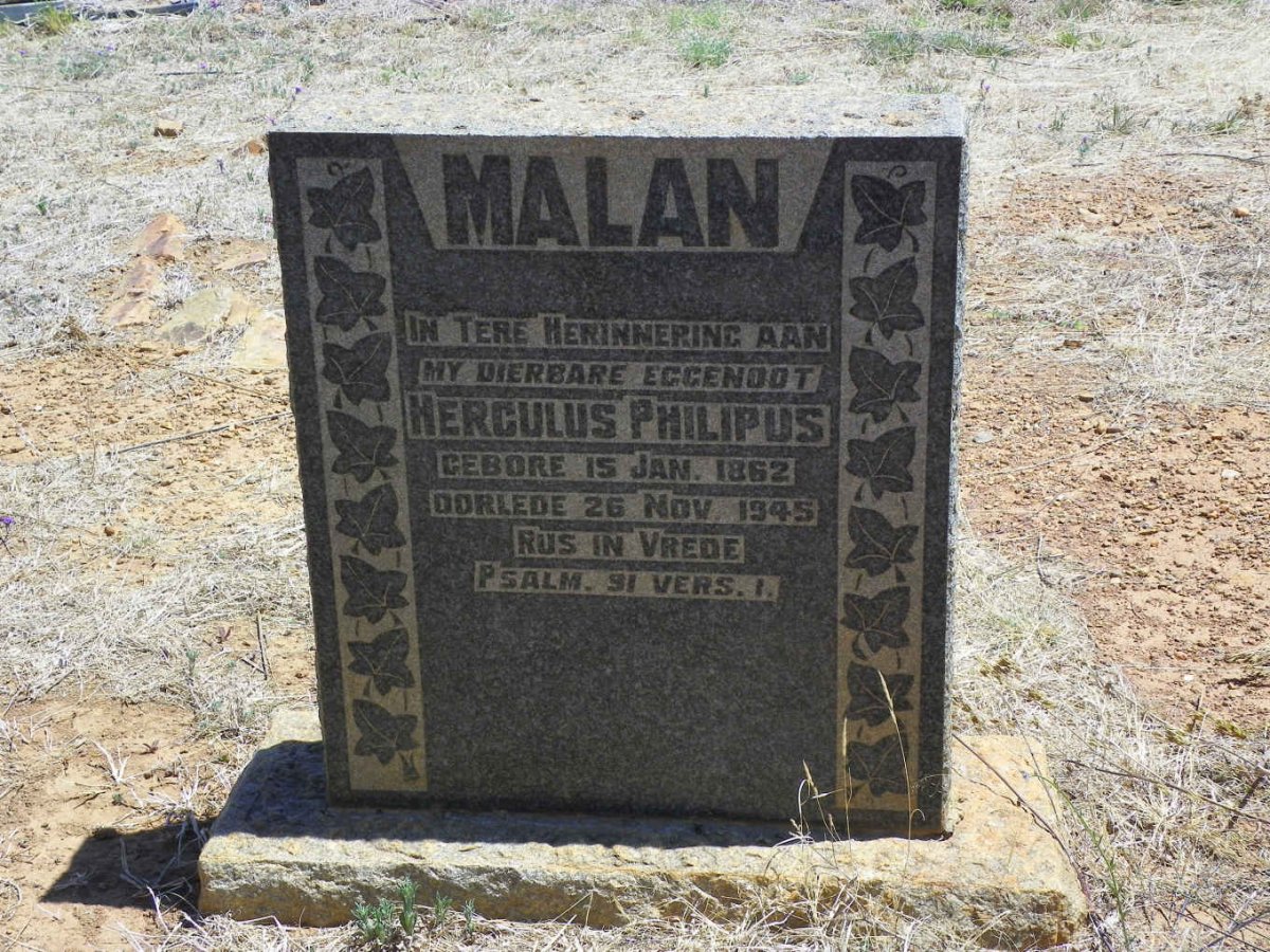 MALAN Hercules Philipus 1862-1945