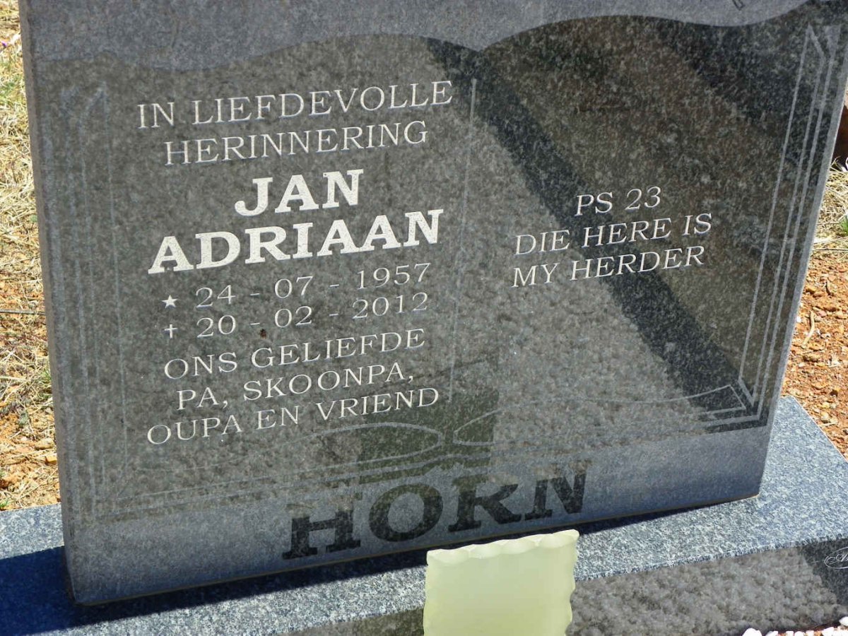 HORN Jan Adriaan 1957-2012