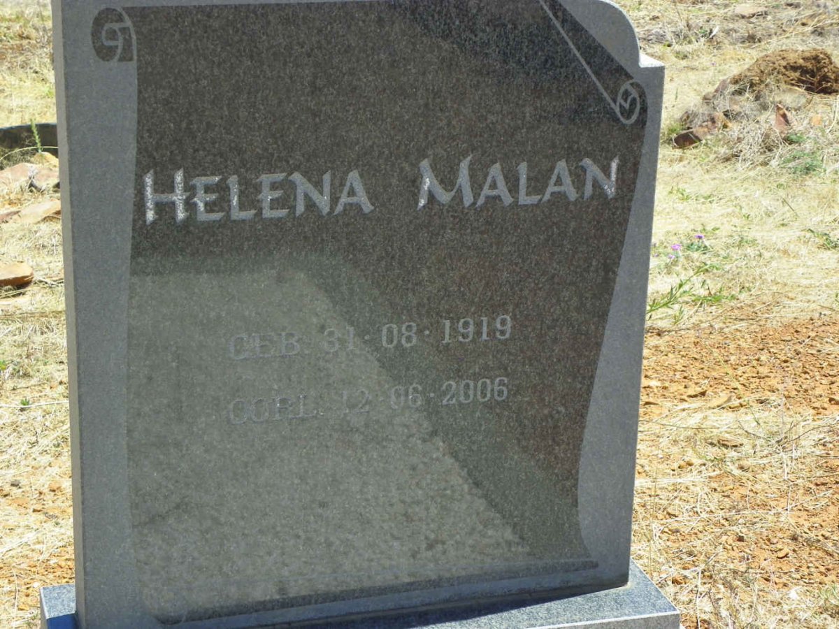 MALAN Hekkie 1913-1974 &amp; Helena 1919-2006