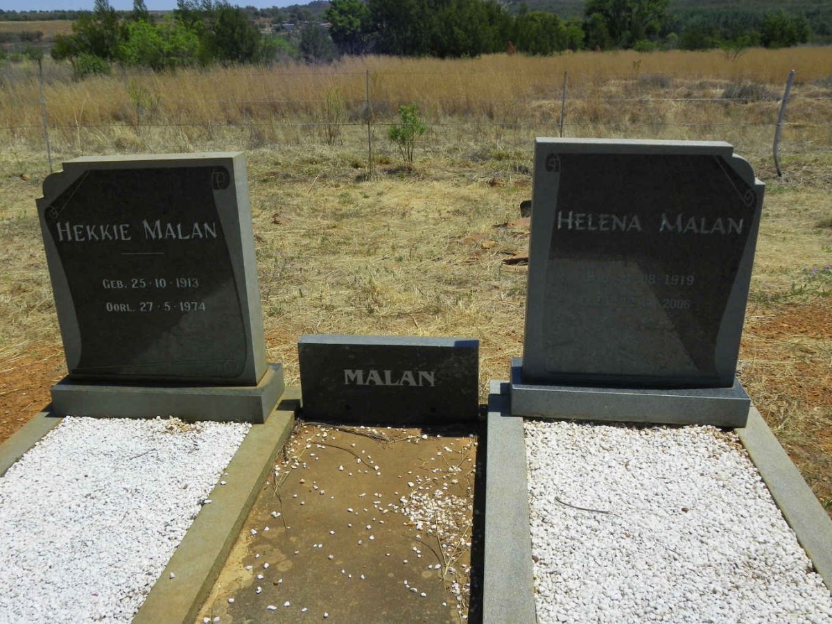 MALAN Hekkie 1913-1974 &amp; Helena 1919-2006