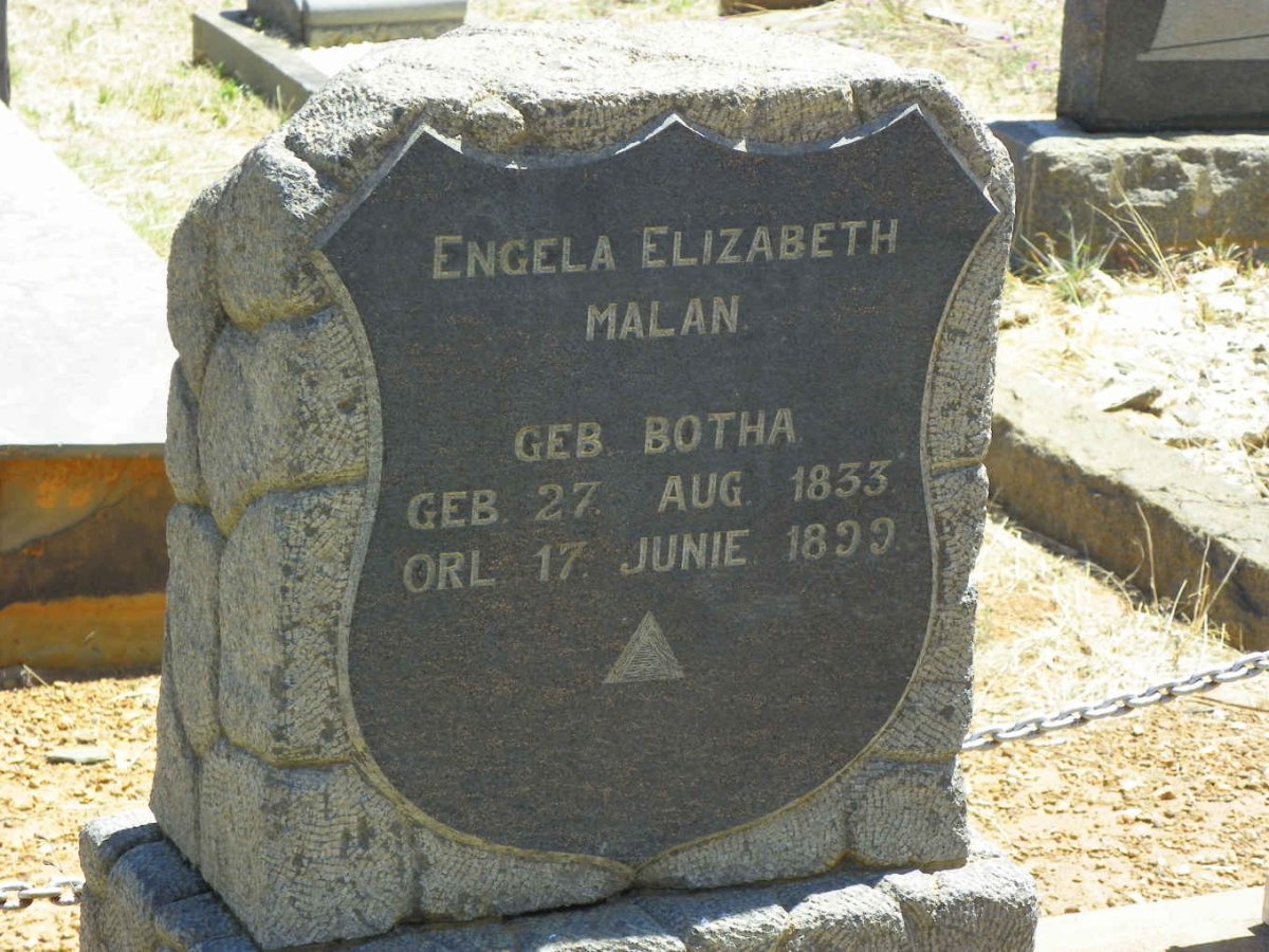 MALAN Engela Elizabeth nee BOTHA 1833-1899