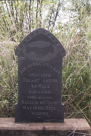 WALT Tjaart Andries, v.d. 1849-1926
