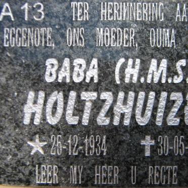 HOLTZHUIZEN H.M.S. 1934-2010