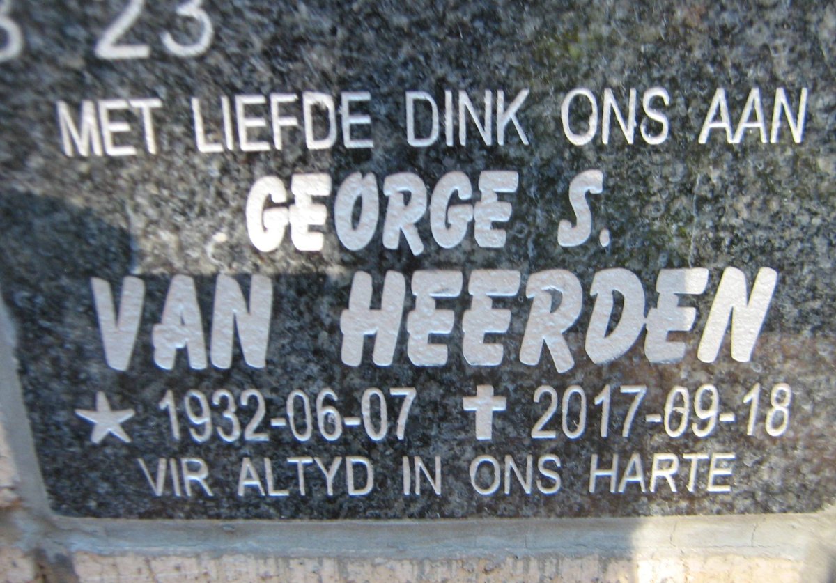 HEERDEN George S., van 1932-2017