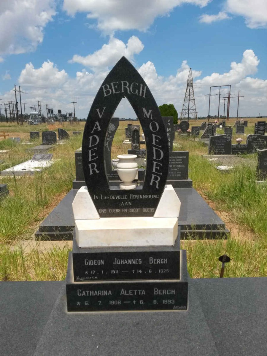 BERGH Gideon Johannes 1911-1975 &amp; Catharina Aletta 1906-1993