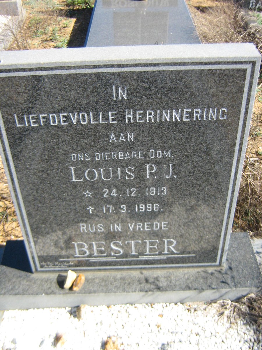 BESTER Louis P.J. 1913-1996