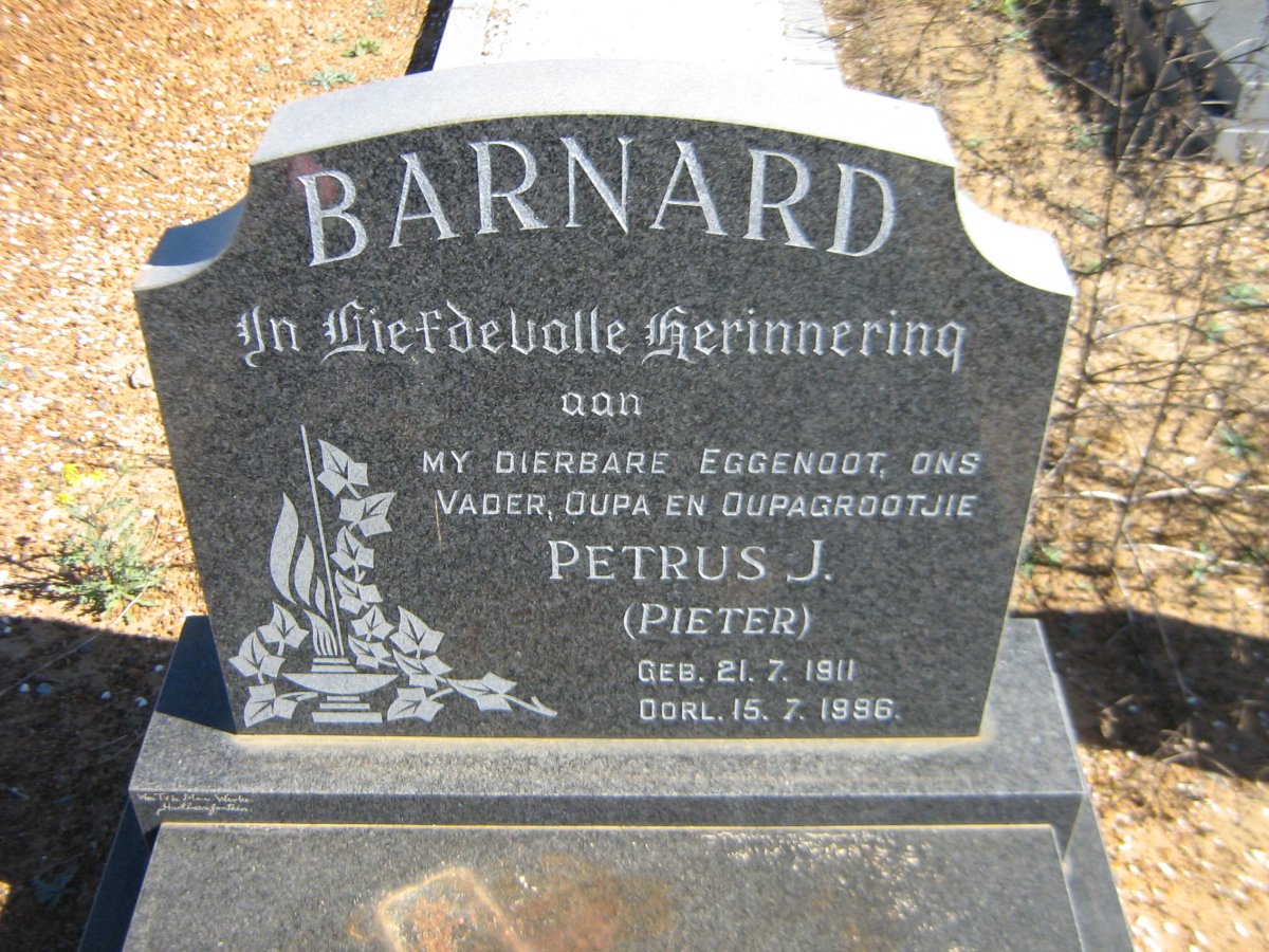 BARNARD Petrus J. 1911-1996