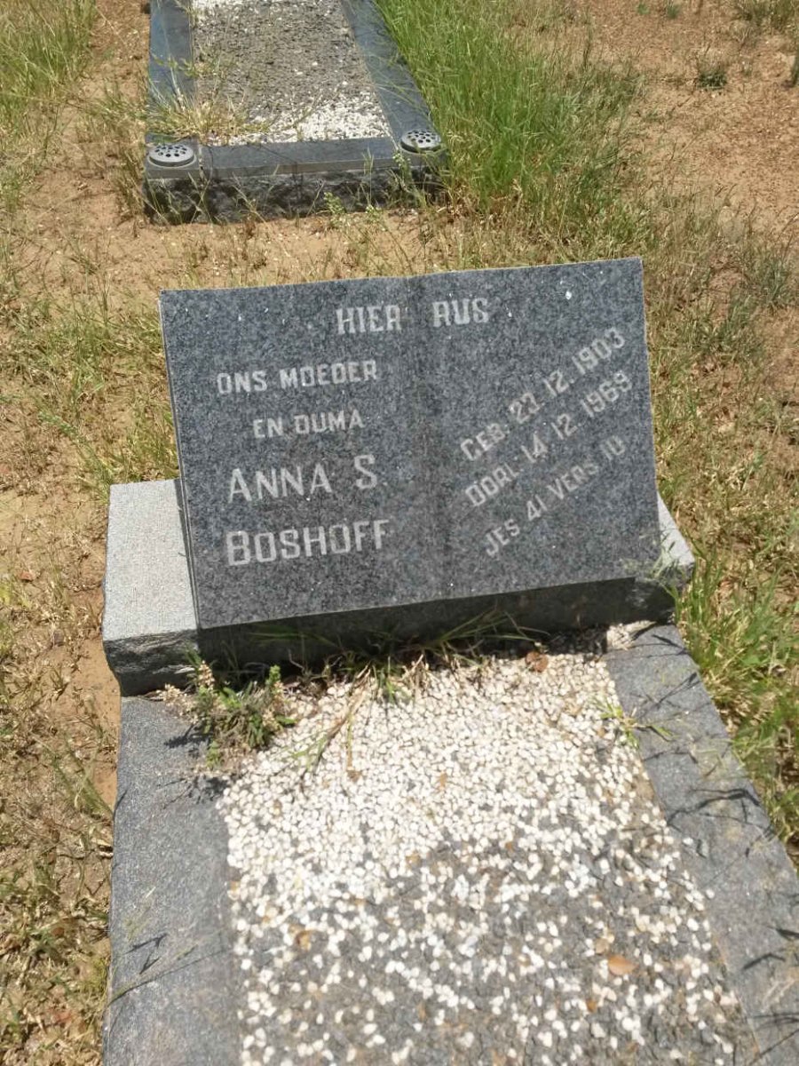 BOSHOFF Anna S. 1903-1969
