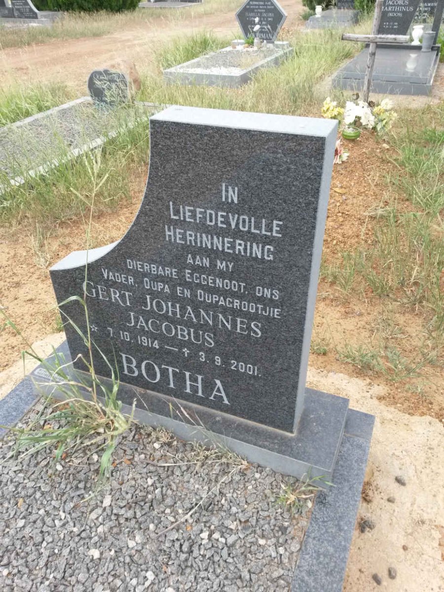 BOTHA Gert Johannes Jacobus 1914-2001