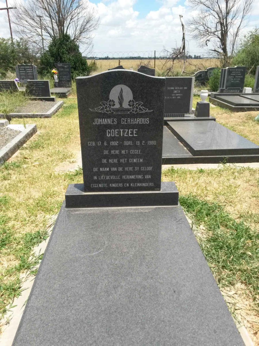 COETZEE Johannes Gerhardus 1902-1980