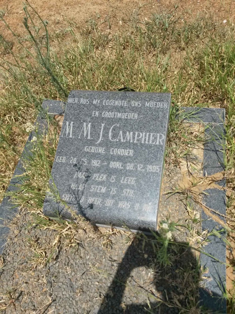 CAMPHER M.M.J. nee CORDIER 1912-1995