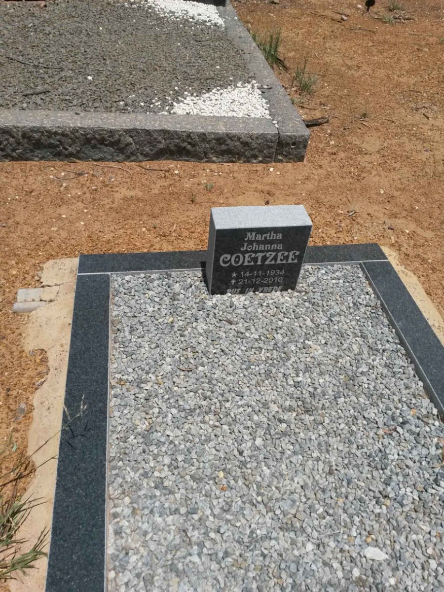 COETZEE Martha Johanna 1934-2010