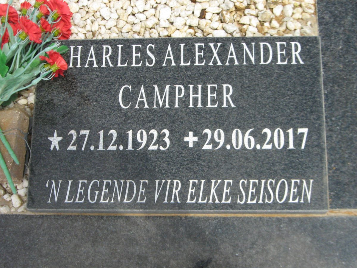 CAMPHER Charles Alexander 1923-2017