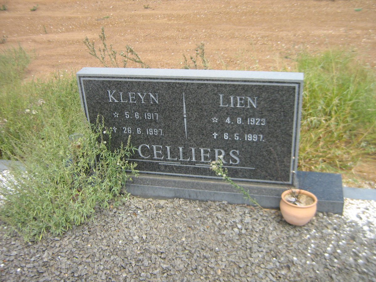 CELLIERS Kleyn 1917-1997 &amp; Lien 1923-1997