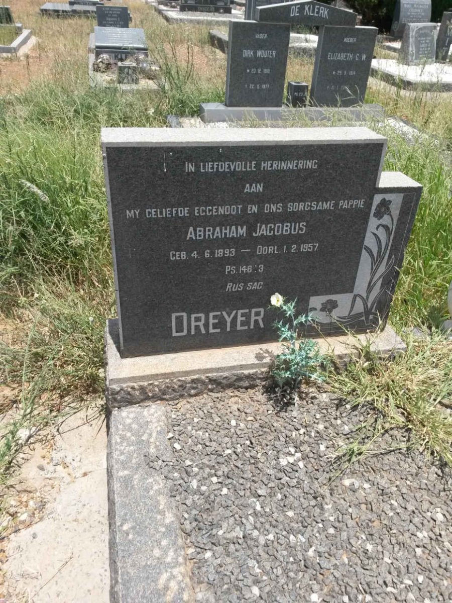DREYER Abraham Jacobus 1893-1957