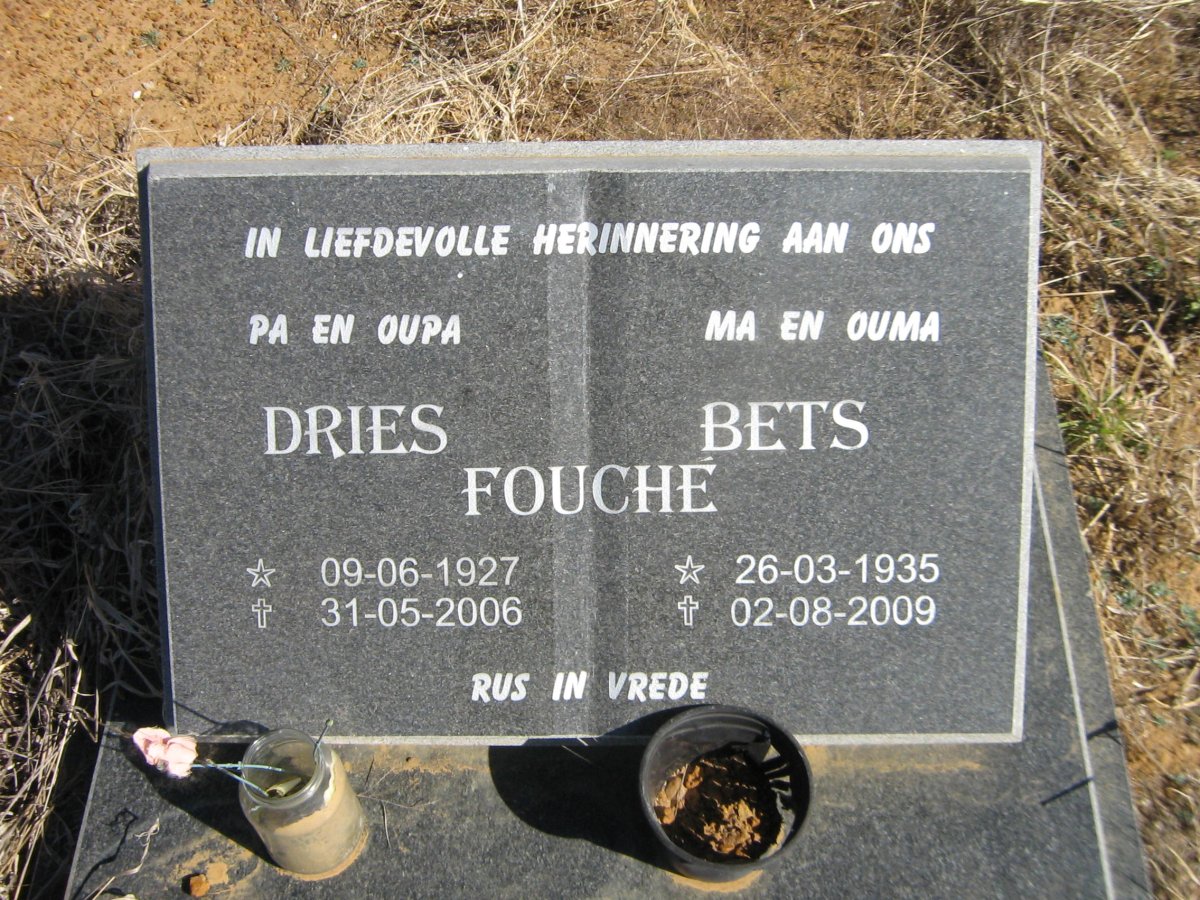FOUCHE Dries 1927-2006 &amp; Bets 1935-2009