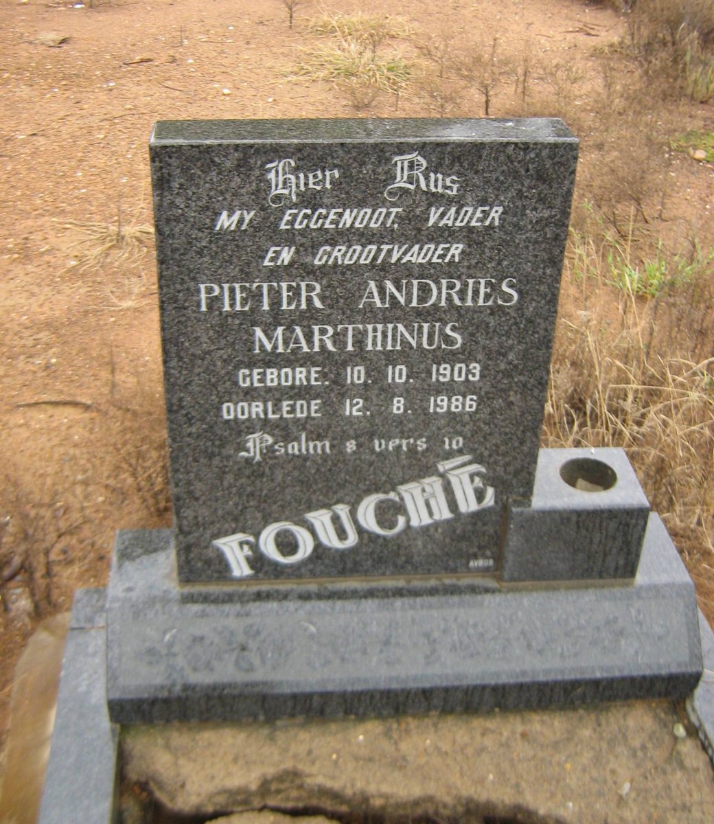 FOUCHE Pieter Andries Marthinus 1903-1986