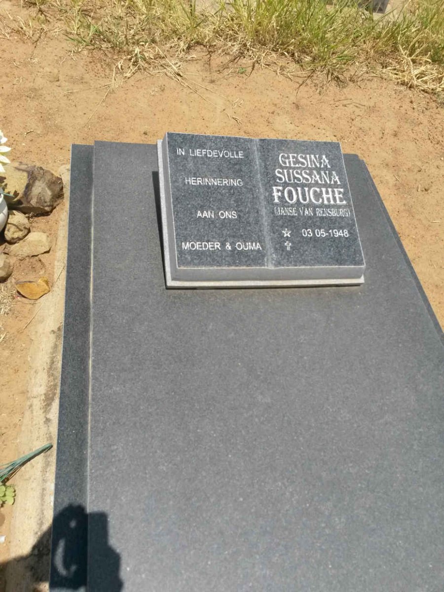 FOUCHE Gesina Sussana nee JANSE VAN RENSBURG 1948-