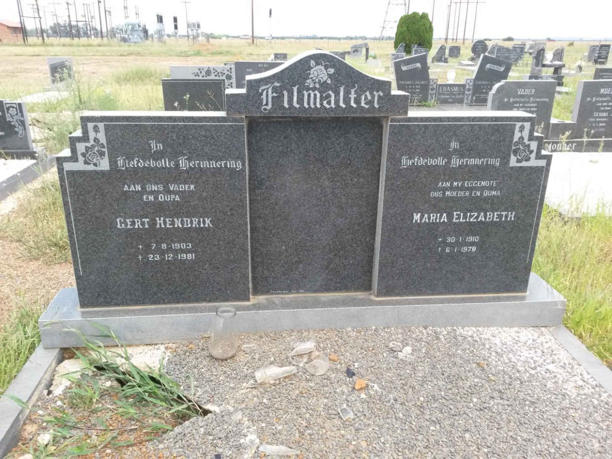 FILMALTER Gert Hendrik 1903-1981 &amp; Maria Elizabeth 1910-1978