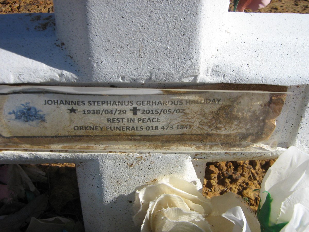 HALLIDAY Johannes Stephanus Gerhardus 1938-2015