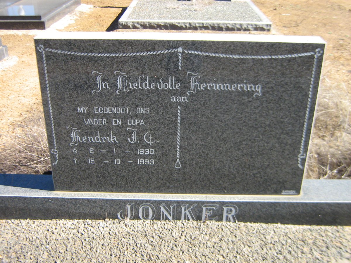 JONKER Hendrik J.C. 1930-1993