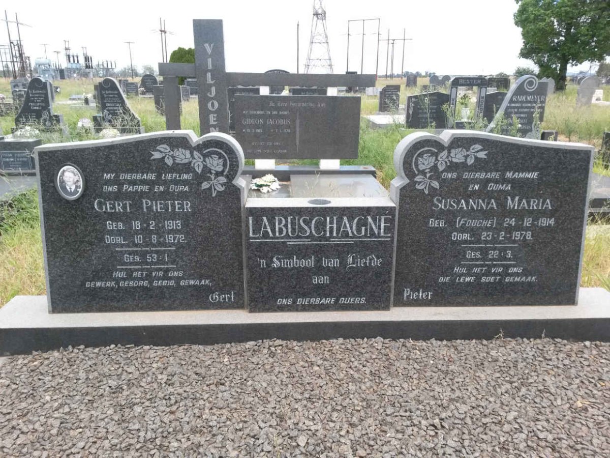 LABUSCHAGNÉ Gert Pieter 1913-1972 &amp; Susanna Maria FOUCHÉ 1914-1978