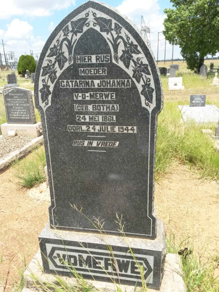 MERWE Catarina Johanna, v.d. nee BOTHA 1861-1944