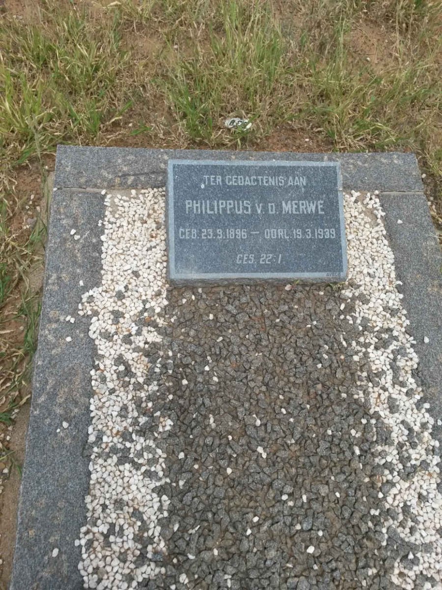 MERWE Philippus, v.d. 1896-1939