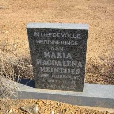 MEINTJIES Maria Magdalena nee ROSSOUW 1943-2001
