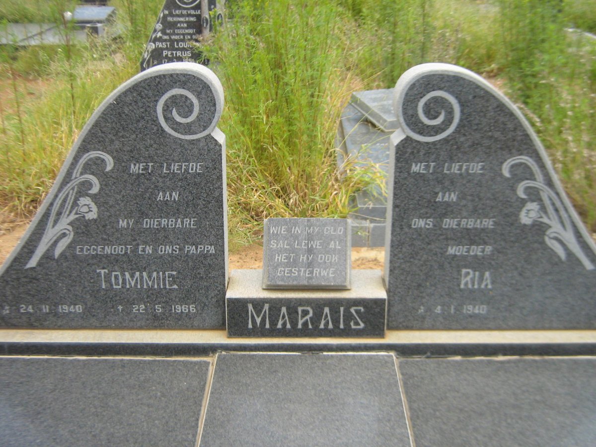 MARAIS Tommie 1940-1966 &amp; Ria 1940 -
