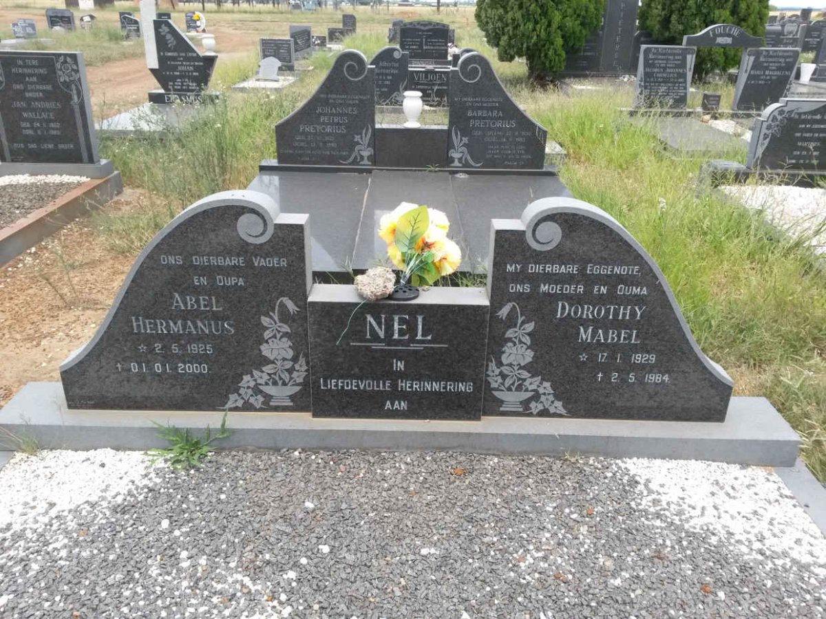 NEL Abel Hermanus 1925-2000 &amp; Dorothy Mabel 1929-1984