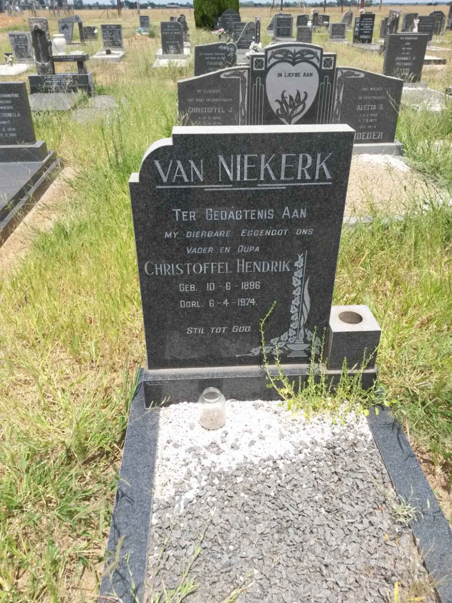 NIEKERK Christoffel Hendrik, van 1896-1974