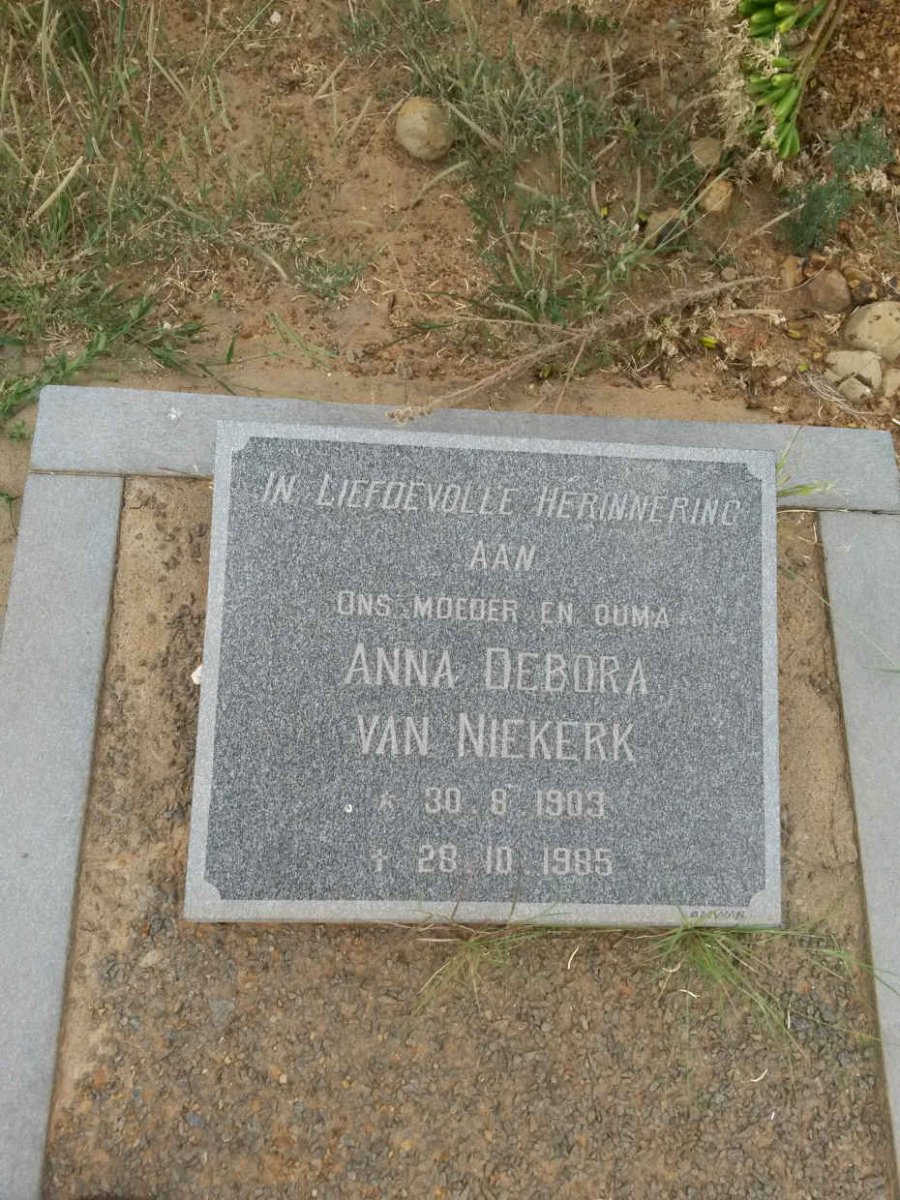 NIEKERK Anna Debora, van 1903-1985