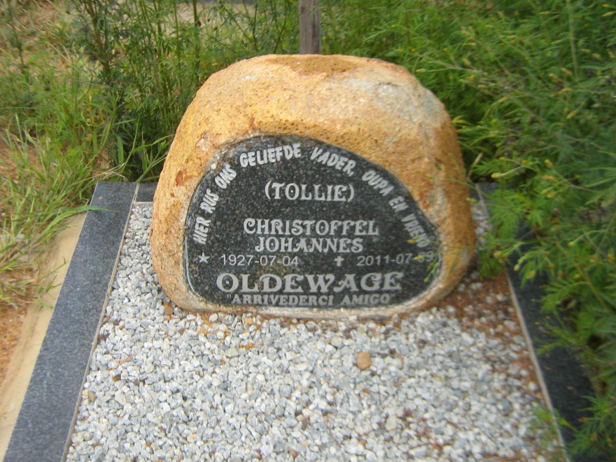 OLDEWAGE Christoffel Johannes 1927-2011