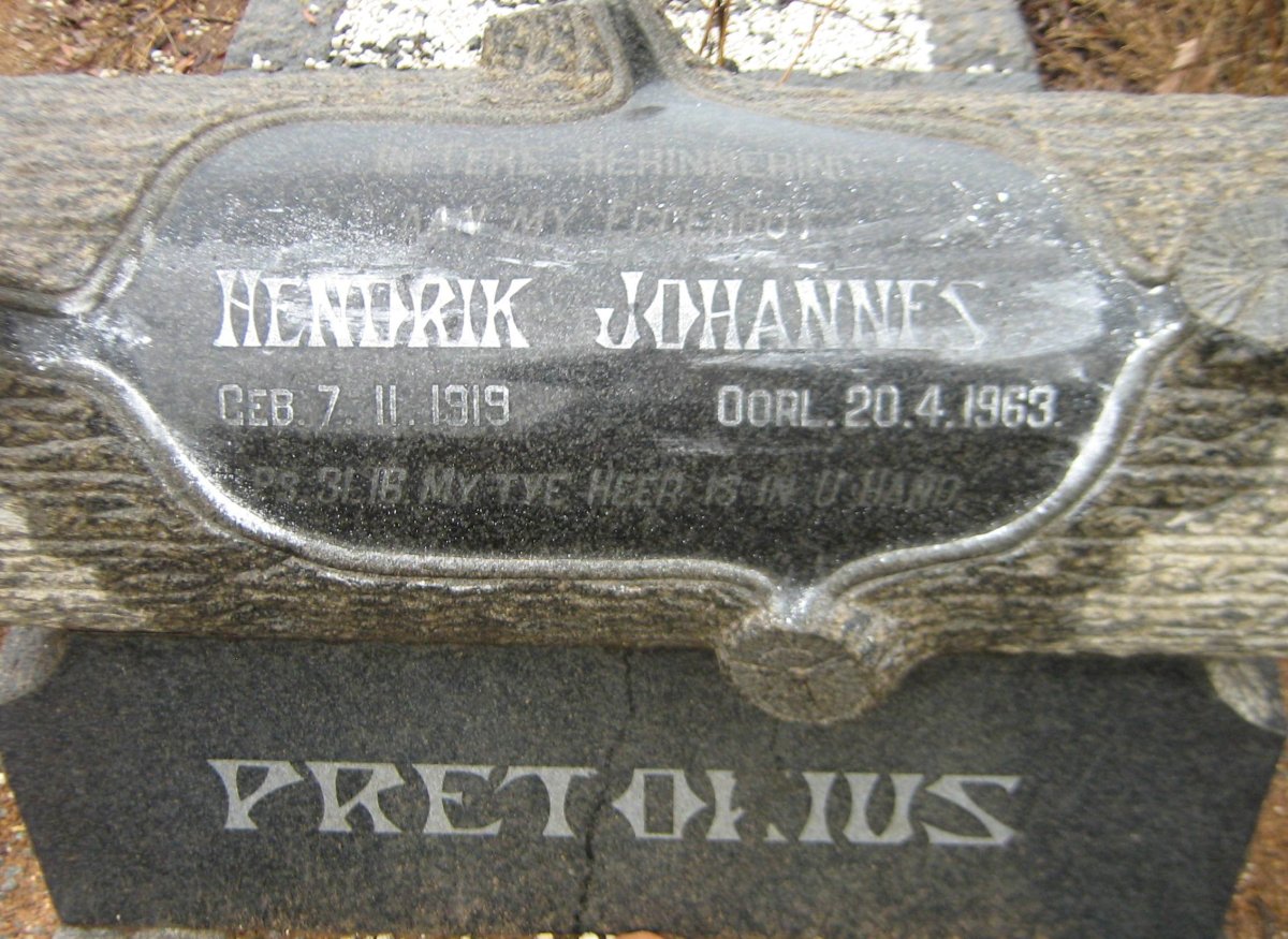 PRETORIUS Hendrik Johannes 1919-1963