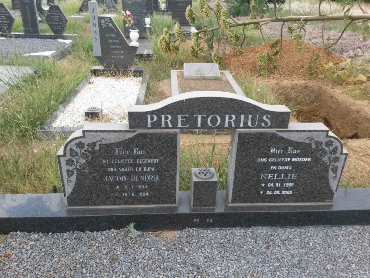 PRETORIUS Jacobus Hendrik 1904-1984 &amp; Nellie 1909-2003