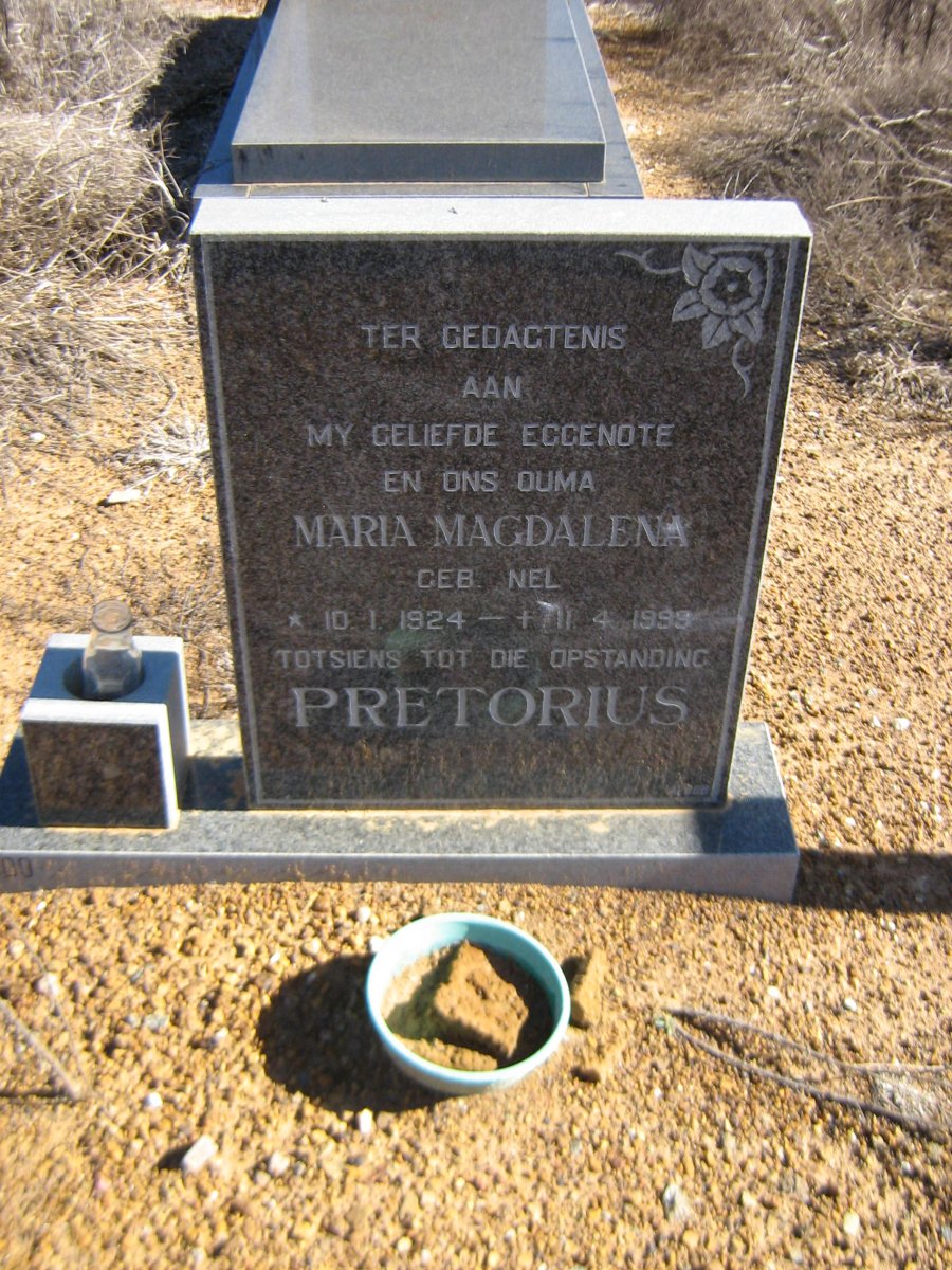 PRETORIUS Christiaan Adriaan 1913- &amp; Maria Magdalena NEL 1924-1999
