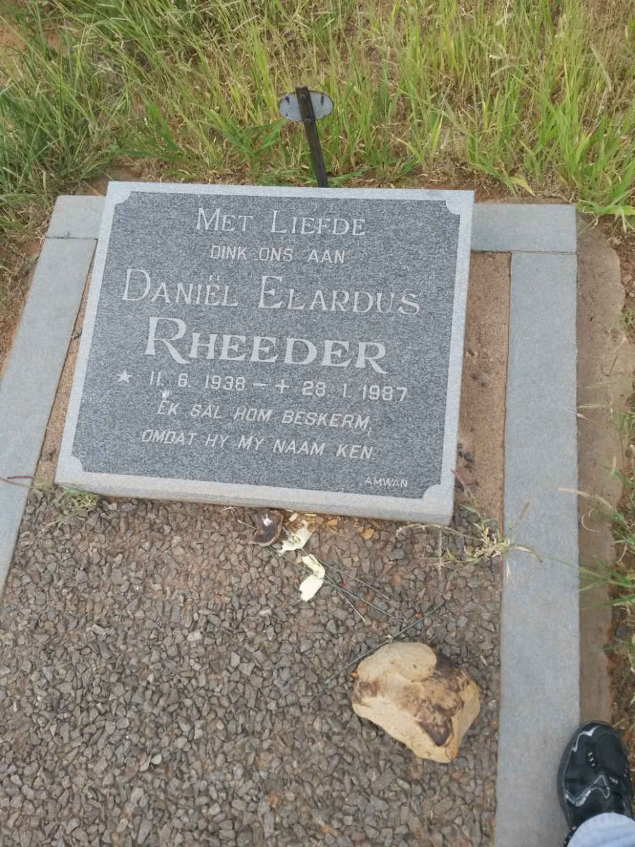 RHEEDER Daniël Elardus 1938-1987