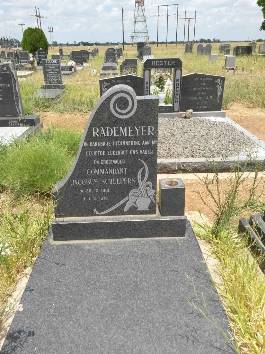 RADEMEYER Jacobus Scheepers 1901-1972