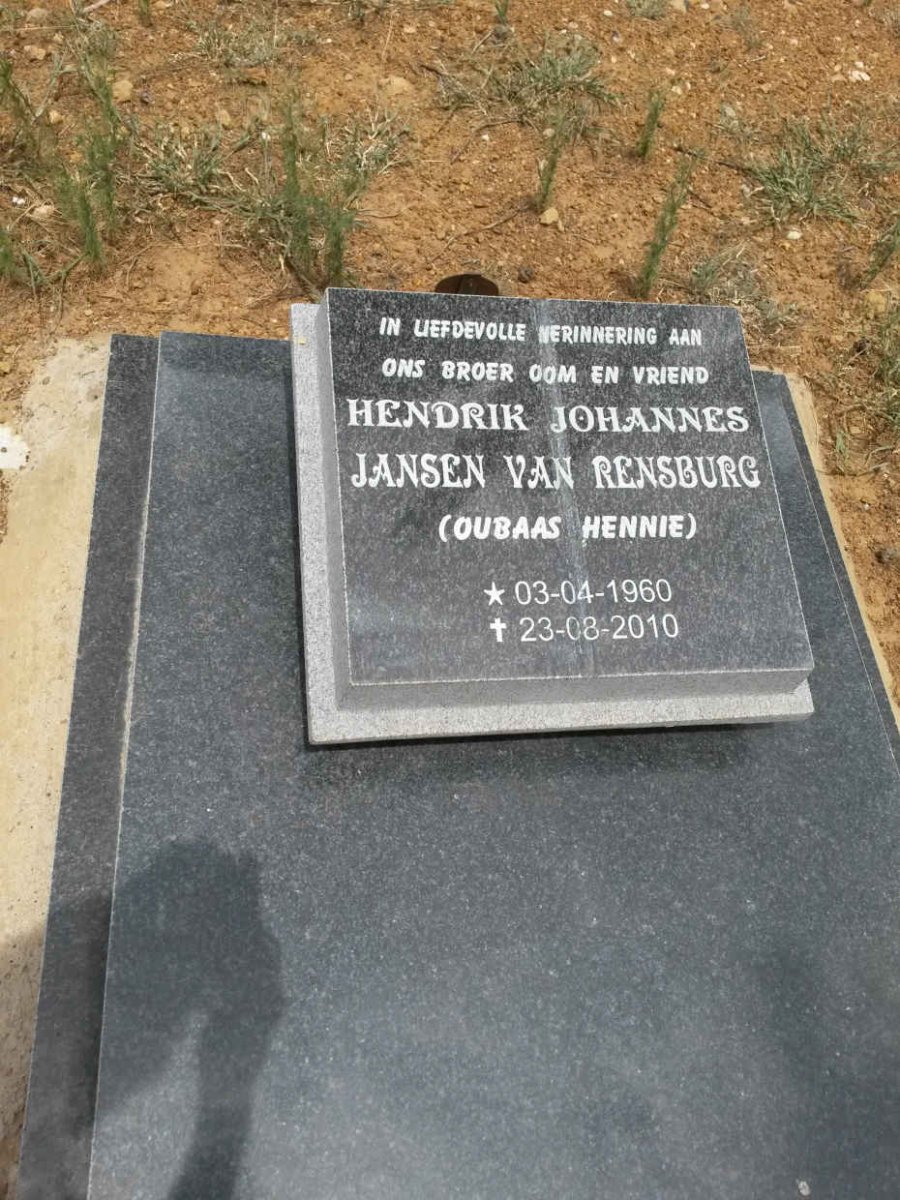 RENSBURG Hendrik Johannes, Jansen van 1960-2010