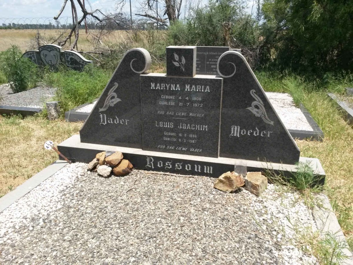 ROSSOUW Louis Joachim 1896-1987 &amp; Maryna Maria 1900-1972