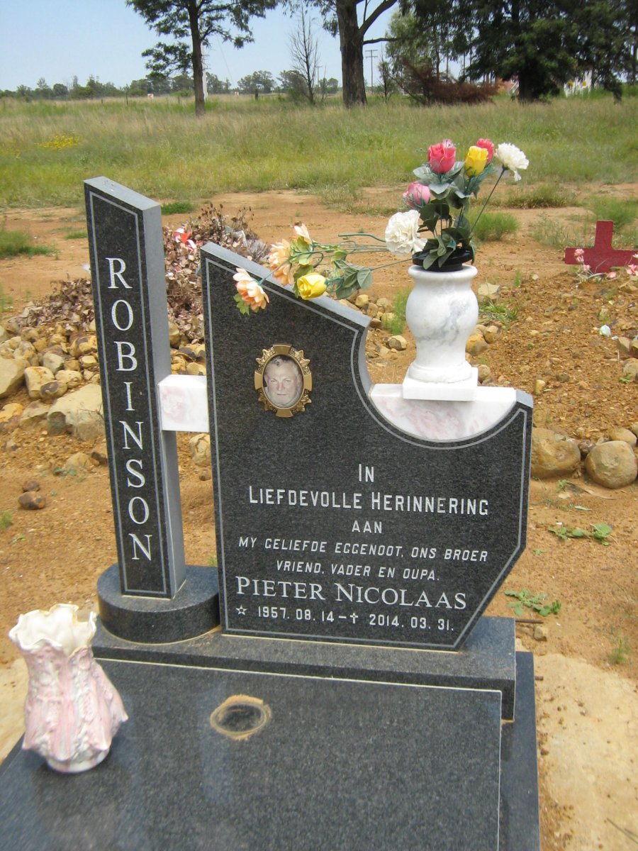 ROBINSON Pieter Nicolaas 1957-2014